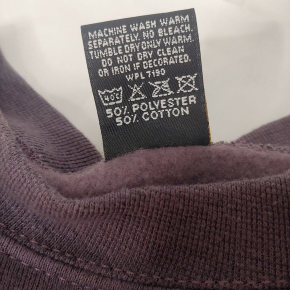 Vintage Mens XL 90s Ray Ban Sweatshirt Striped Purple HL Miller Crew Neck - Picture 6 of 8